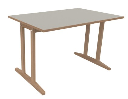Table Soline piètement à dégagement latéral - 120x80 cm